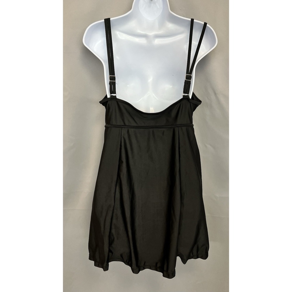 Danify Swim Dress Black Swimsuit Skirted One Piece Size 44 Modest - Picture 7 of 11